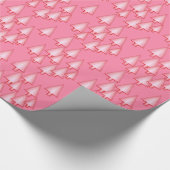 Papier Cadeau Arbres de Noël métalliques modernes - rose de (Coin)