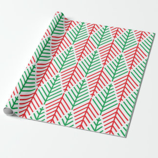 Papier Cadeau Arbres de Noël minimalistes