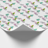 Papier Cadeau Arbres de Noël Noirs Papier à enveloppement Snowma (Coin)