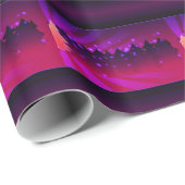 Papier Cadeau Arbres de Noël Nuances de papier d'enveloppement p (Coin rond)