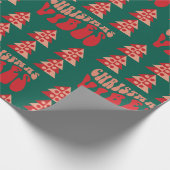 Papier Cadeau Arbres de Noël rétro (Coin)