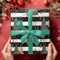 Arbres de Noël & tigres Blancs noirs
