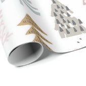 Papier Cadeau Arbres de vacances (Coin rond)