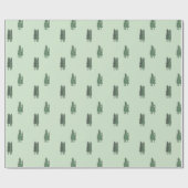 Papier Cadeau Arbres De Vert (Plat)