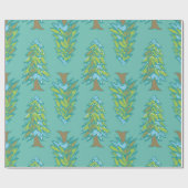 Papier Cadeau Arbres d'hiver (Plat)
