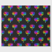 Papier Cadeau Arbres du spectre autiste (Plat)