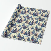 Papier Cadeau Arbres Élégants (Déroulé)