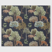 Papier Cadeau Arbres et animaux (Plat)