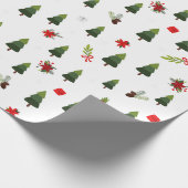 Papier Cadeau Arbres et vaches de Noël (Coin)