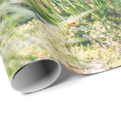 Papier Cadeau Arbres forestiers. nature bois vert soleil fond (Coin rond)