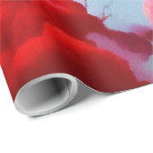 Papier Cadeau arbres rouges Abstraits (Coin rond)