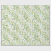 Papier Cadeau Arbres verts (Plat)