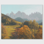 PAPIER CADEAU ARBRES VERTS ET CHAMP DE GRASS (Plat)