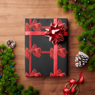 Papier Cadeau Arc cadeau de Noël traditionnel