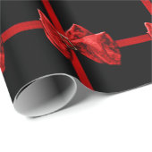 Papier Cadeau Arc cadeau de Noël traditionnel (Coin rond)