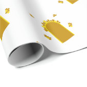 Papier Cadeau Arc d'or Motif magique (Coin rond)