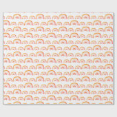 Papier Cadeau Arc en arc-en-ciel orange moderne (Plat)