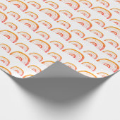 Papier Cadeau Arc en arc-en-ciel orange moderne (Coin)