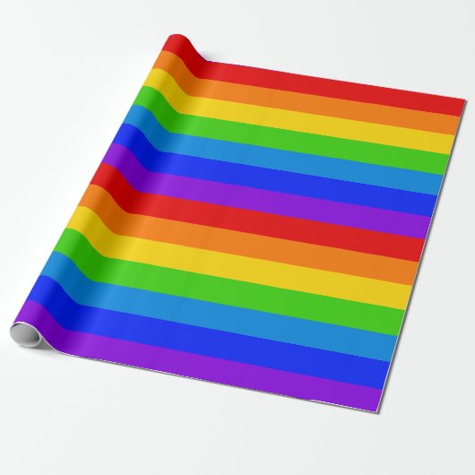 Papier Cadeau Arc-en-ciel 7 couleurs Rouleau continu sans fil (Déroulé)