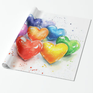 Papier Cadeau Arc-en-ciel Aquarelle Art numérique