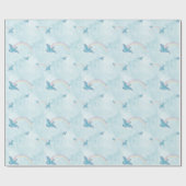Papier Cadeau Arc-en-ciel bleu bleu (Plat)