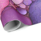 Papier Cadeau Arc en ciel bulle texture fluide Art (Coin rond)