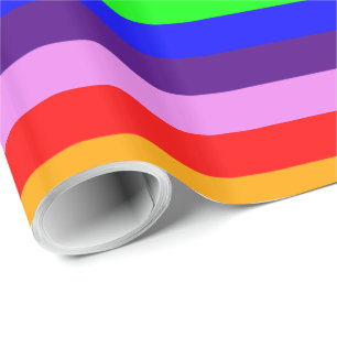 Papier Cadeau Arc-en-ciel classique Gras brillant multicolore