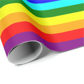 Papier Cadeau Arc-en-ciel classique lumineux (Coin rond)