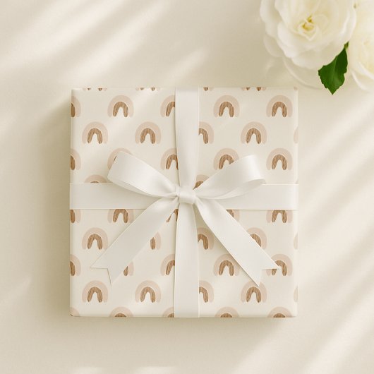 Papier Cadeau Arc-en-ciel de Boho, crèche neutre pour les femmes