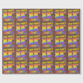 Papier Cadeau Arc-en-ciel de graffiti 55 ANS ANNIVERSAIRE ! & No (Plat)