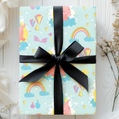 Papier Cadeau Arc-en-ciel de licorne magique