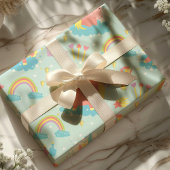 Papier Cadeau Arc-en-ciel de licorne magique