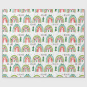 Papier cadeau arc-en-ciel de Noël (Plat)