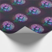 Papier Cadeau Arc-en-ciel de paix d'arbre de yoga (Coin)