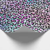 Papier Cadeau Arc-en-ciel Dégradé et points de léopard (Coin)