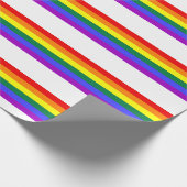 Papier Cadeau Arc-en-ciel en blanc (Coin)