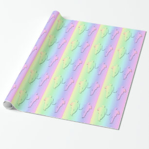 Papier Cadeau Arc-en-ciel en pastel épousant Giftwrap pour des