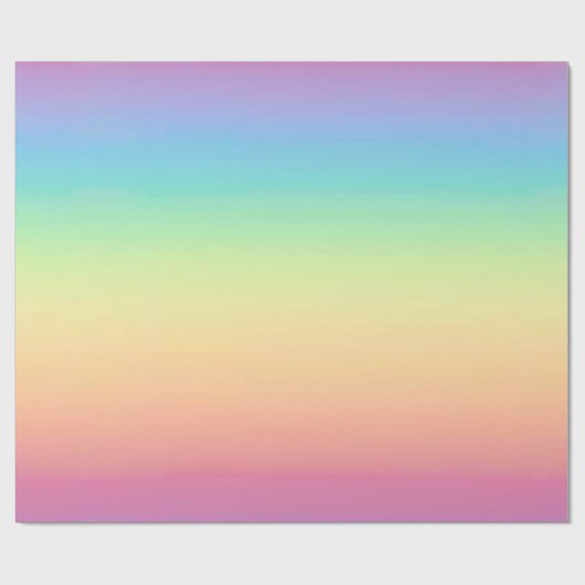 Papier Cadeau Arc-en-ciel en pastel Ombre (Plat)