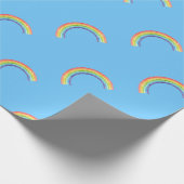 Papier Cadeau Arc en ciel et ciel bleu (Coin)