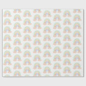 Papier Cadeau Arc-en-ciel et étoiles (Plat)