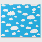 Papier Cadeau Arc-en-ciel et nuages mignons 1er anniversaire (Plat)
