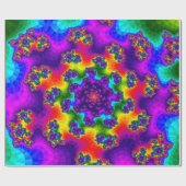 Papier Cadeau Arc-en-ciel fleuri (Plat)