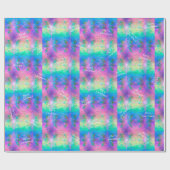 Papier Cadeau Arc-en-ciel Fractale Cravate-Dye Flocon de neige J (Plat)