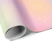 Papier Cadeau Arc-en-ciel Iridescente huile et Parties scintilla (Coin rond)
