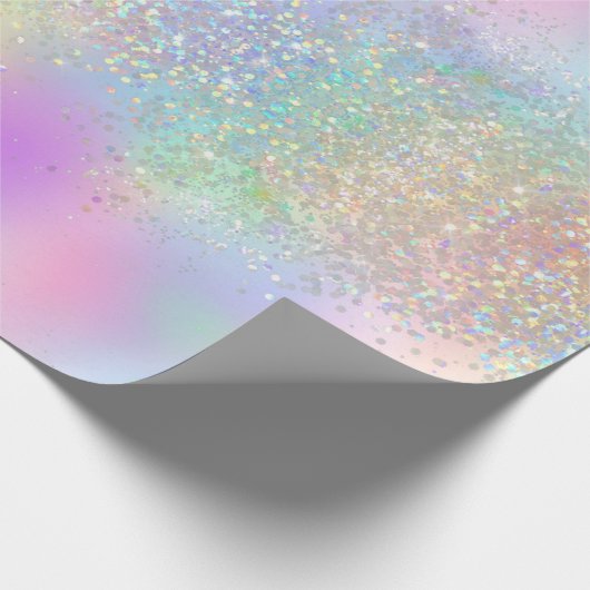 Papier Cadeau Arc-en-ciel Iridescente huile et Parties scintilla (Coin)