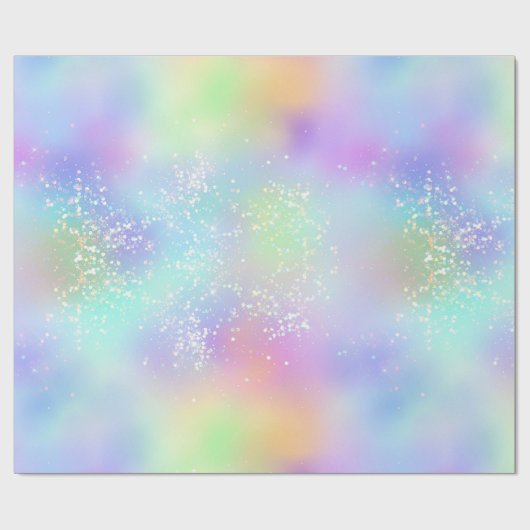 Papier Cadeau Arc-en-ciel Iridescente huile et Parties scintilla (Plat)