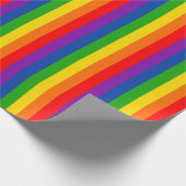 Papier Cadeau Arc-en-ciel LGBTQ+ Pride drapeau, couleurs Gay pri (Coin)