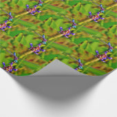 Papier Cadeau Arc en ciel libellule et fleur (Coin)