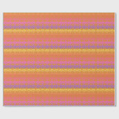 Papier Cadeau Arc-en-ciel ludique lituanien coeur d'art populair (Plat)