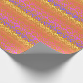 Papier Cadeau Arc-en-ciel ludique lituanien coeur d'art populair (Coin)